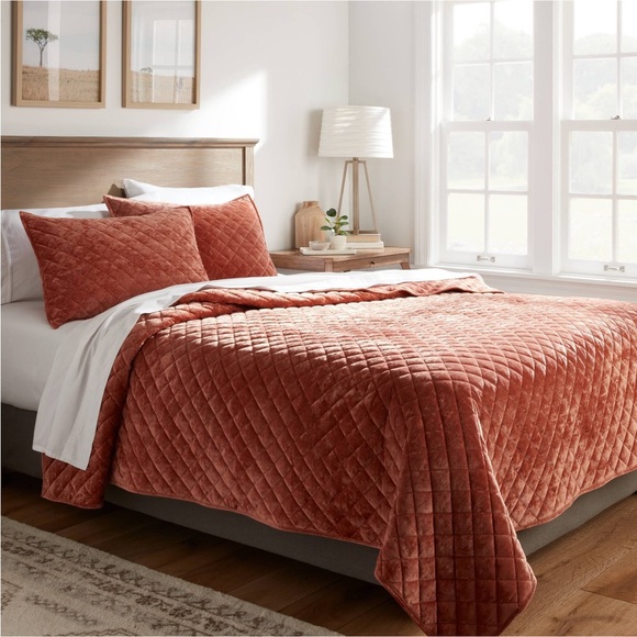 Threshold Bedding Fullqueen Velvet Diamond Stitch Quilt Threshold